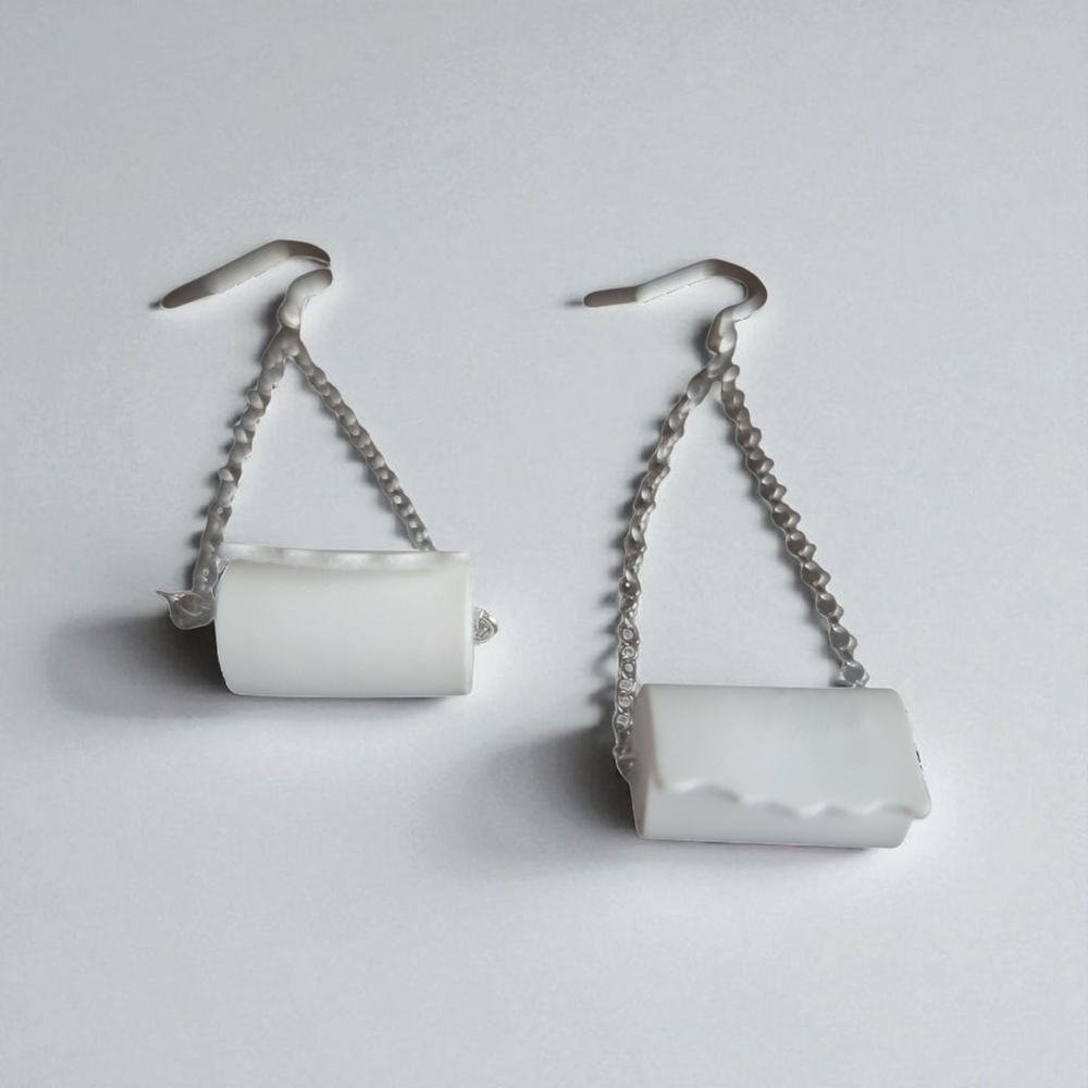 Toilet Paper Chain Earrings